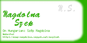 magdolna szep business card
